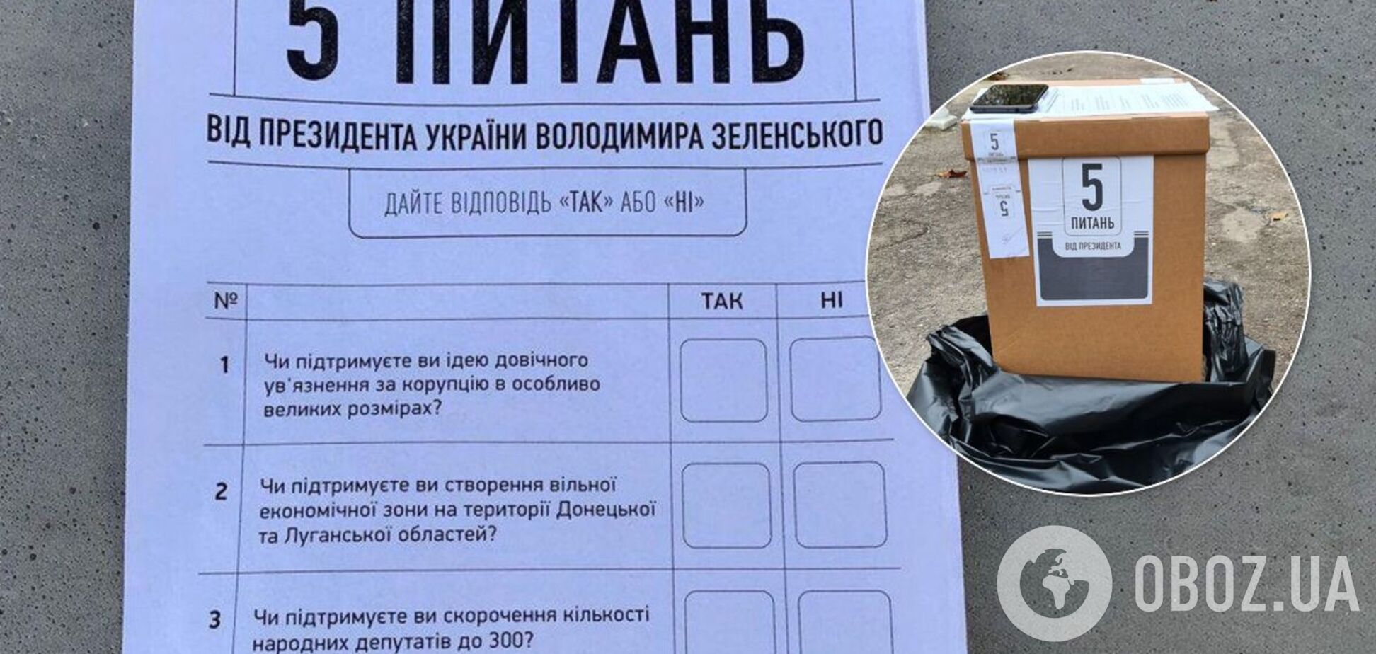 На Херсонщині викрали урну з опитуваннями Зеленського