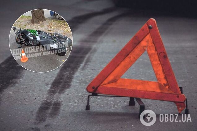 В Днепре мотоциклист получил переломы при столкновении с авто