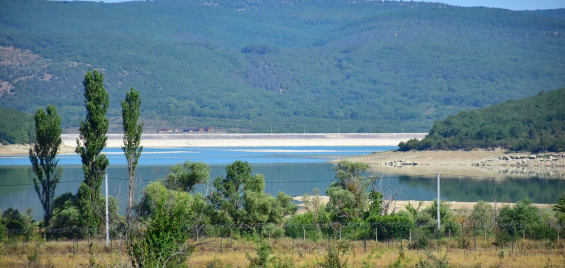 Чернореченское водохранилище обмелело