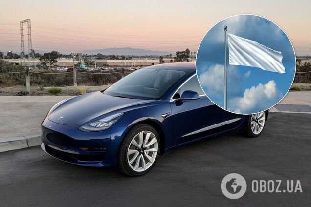 Автопилот Tesla перепутал флаг на АЗС со светофором