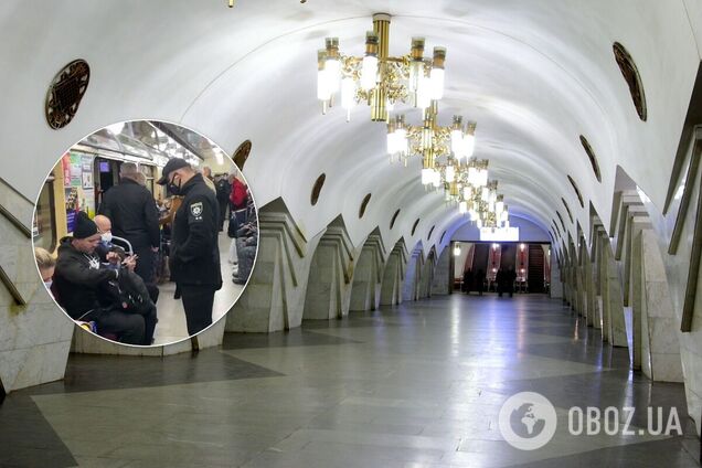 Из Харьковского метро вывели мужчину без маски