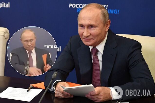 Путін здивував мережу нервовою поведінкою: відео з паперами стало вірусним