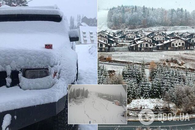 Українські Карпати засипало снігом