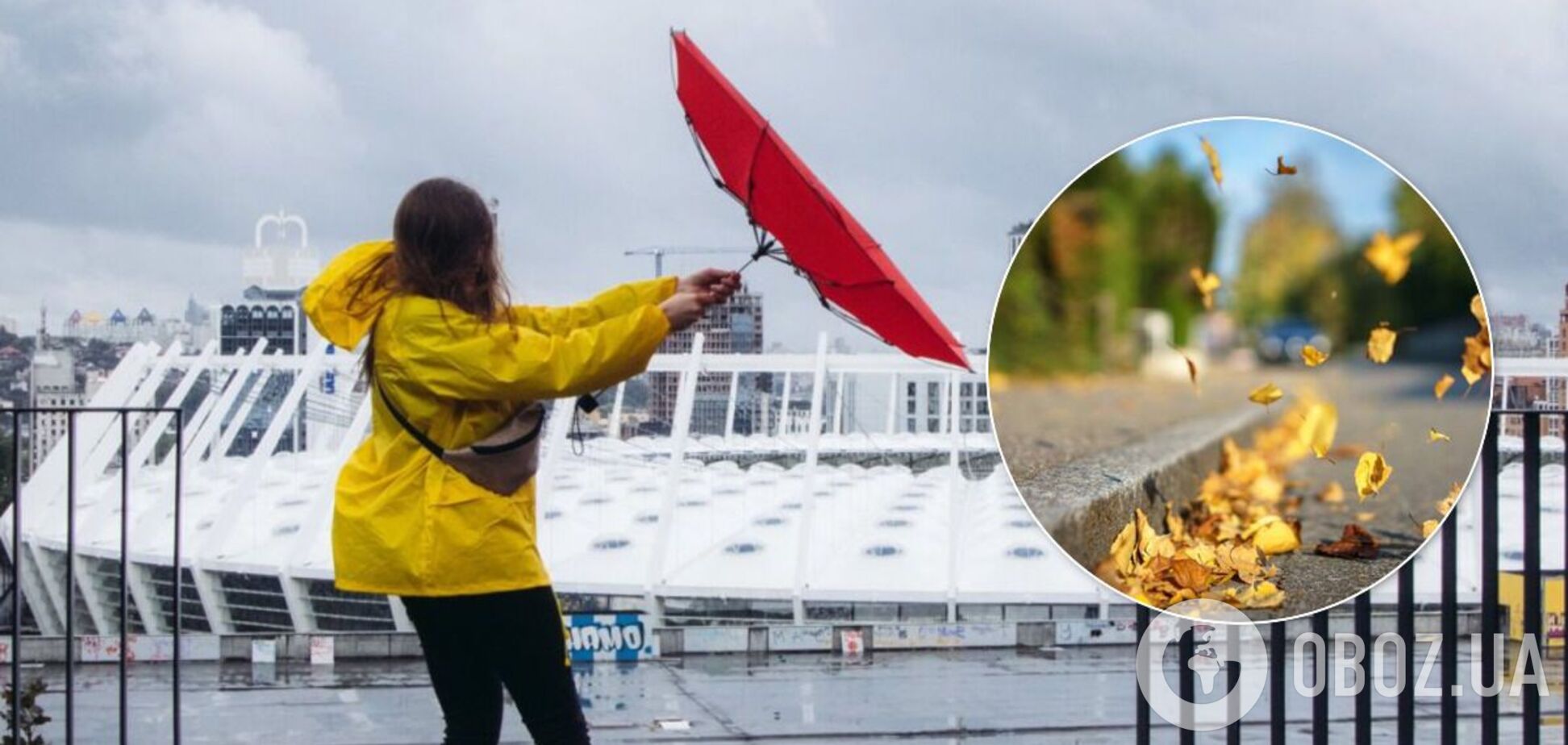 Штормовой ветер в Киеве