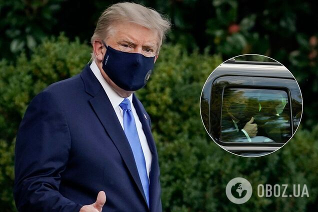 Трамп 'утік' з клініки і показався перед шанувальниками в масці. Фото і відео
