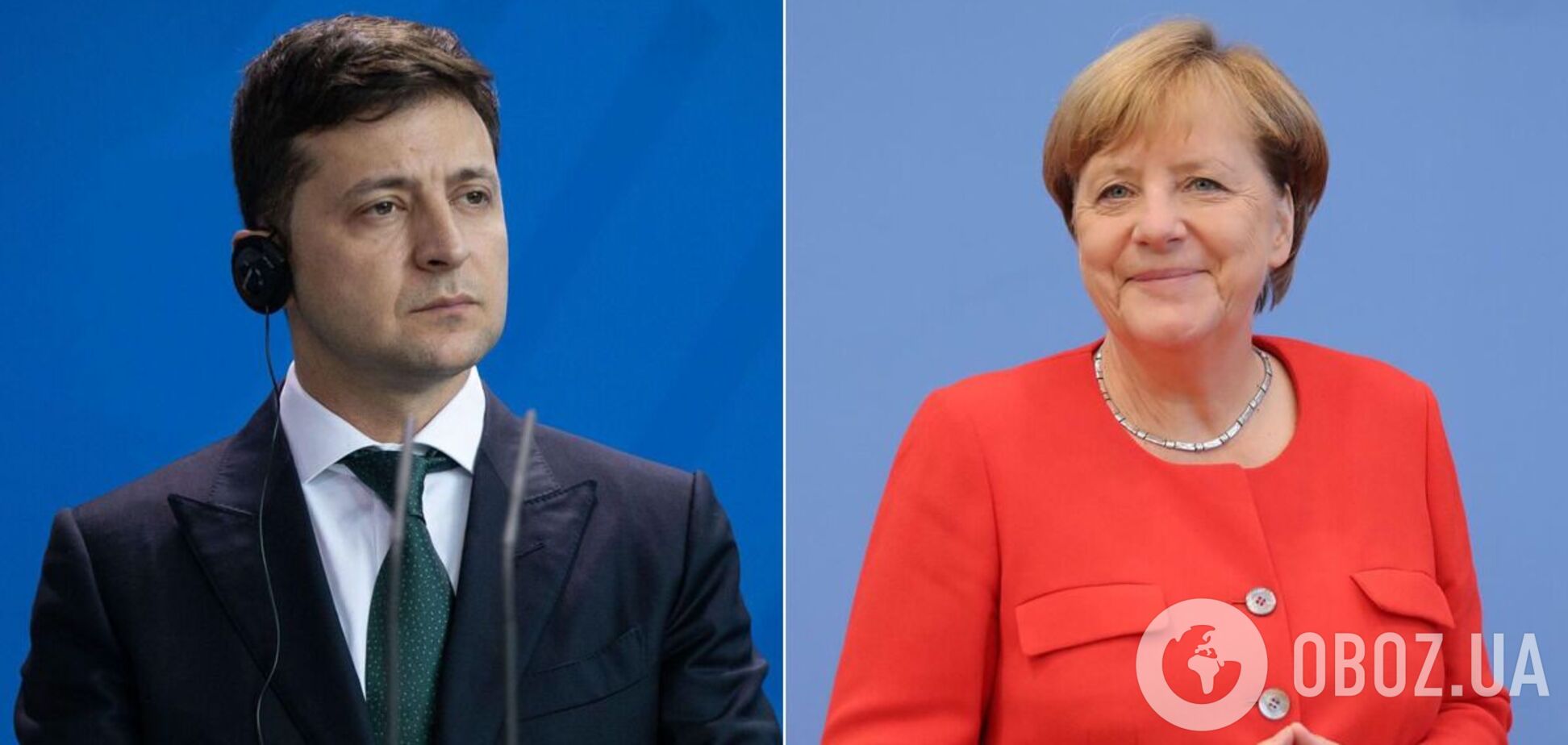 Владимир Зеленский и Ангела Меркель