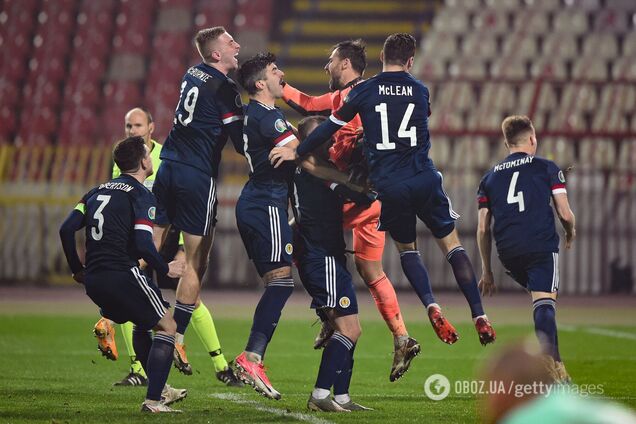 Гравці Шотландії святкують вихід на Євро-2020