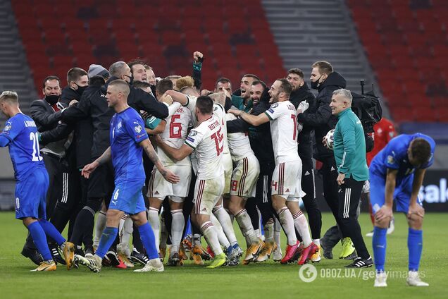 Футболісти збірної Угорщини святкують вихід на Євро-2020