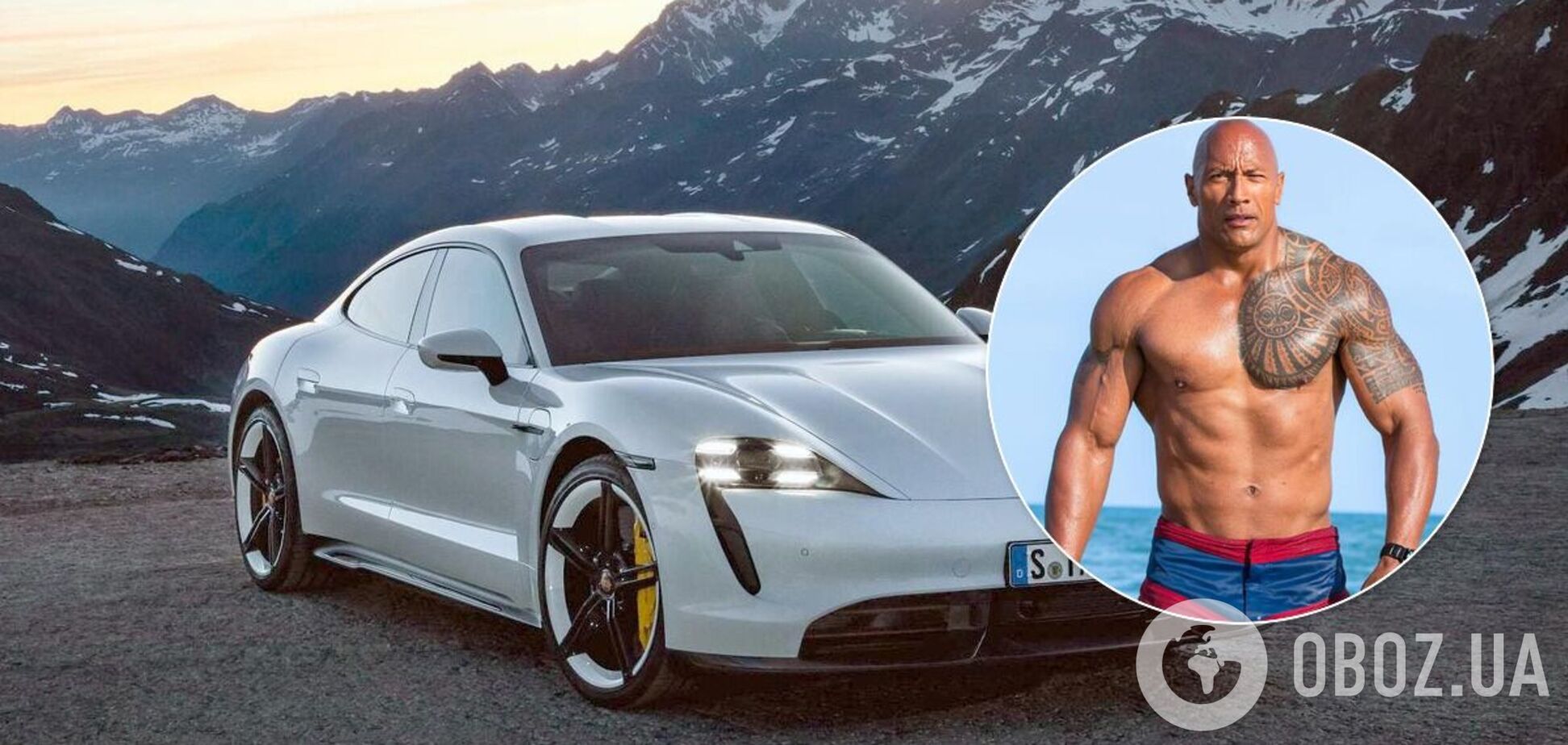 Дуэйн 'Скала' Джонсон не смог поместиться в электромобиль Porsche