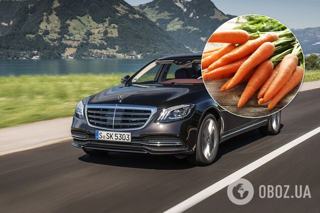 В Киеве заметили Mercedes S-Class, груженый мешками моркови | Новости |  OBOZ.UA