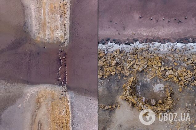 Куяльницкий лиман сняли на квадрокоптер