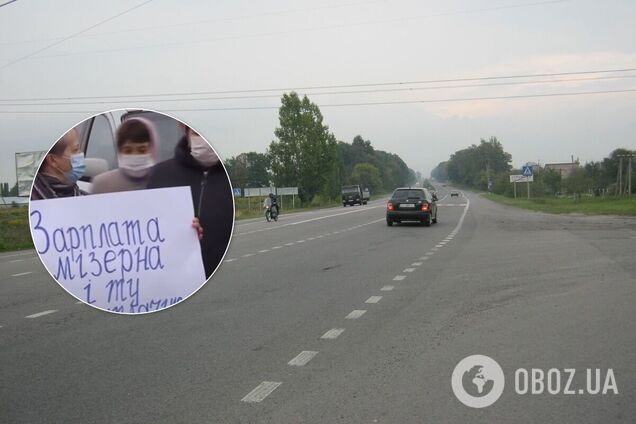 На Волині медики перекрили дорогу: три місяці не платять зарплату. Відео