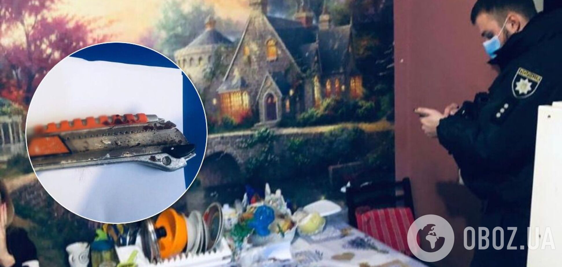 На Киевщине мужчина из ревности чуть не убил женщину канцелярским ножом