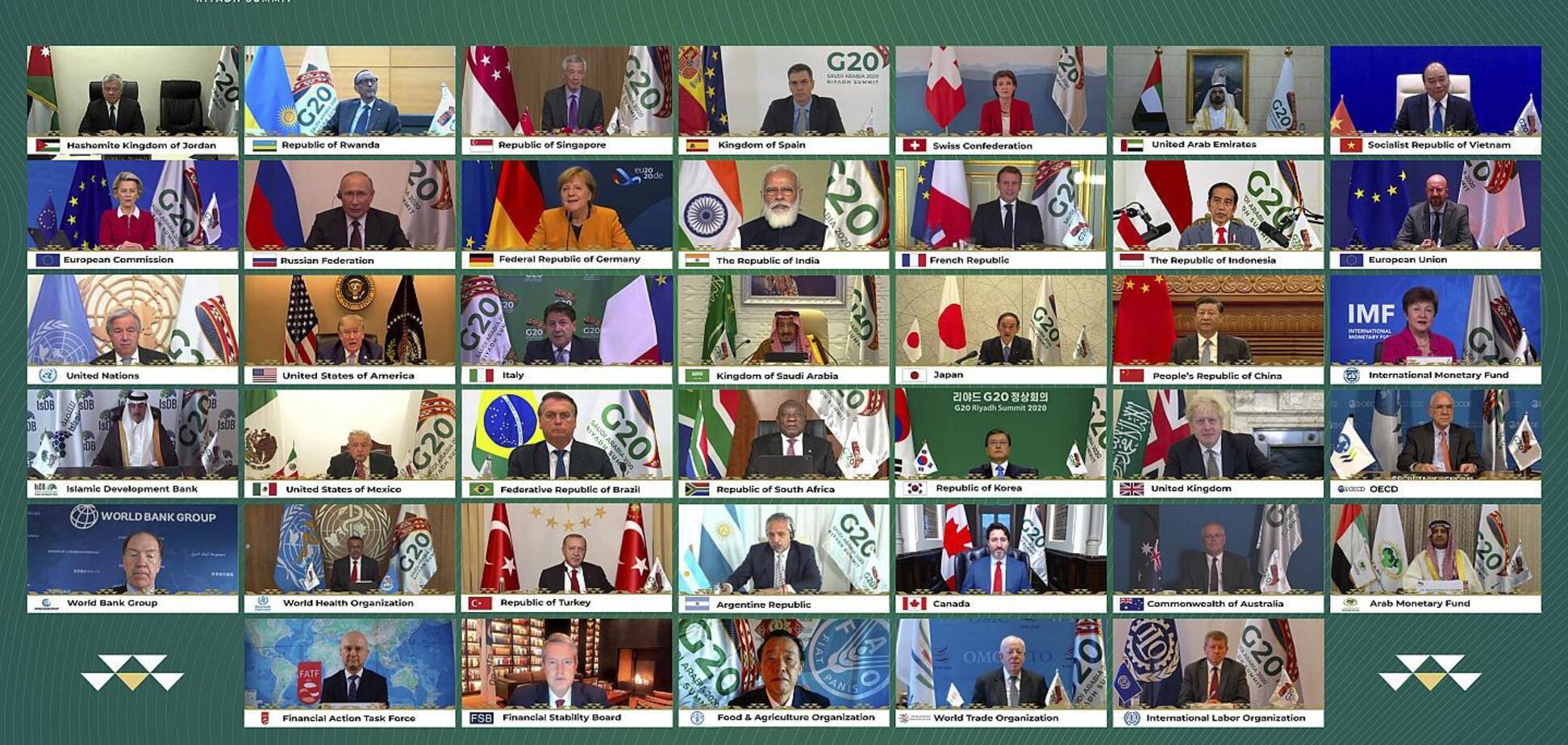 Саммит G20 прошел в режиме видеоконференции