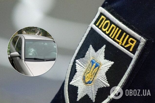 В Киеве неизвестные обстреляли автомобиль. Фото