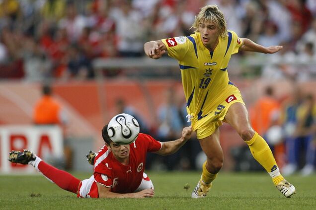 Максим Калиниченко в матче против Швейцарии на ЧМ-2006