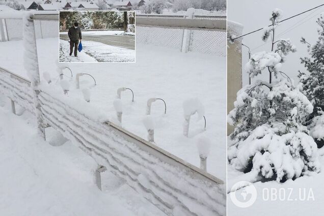 Появились снимки заснеженных Сарн, Ривне, Львова, Луцка и Ужгорода