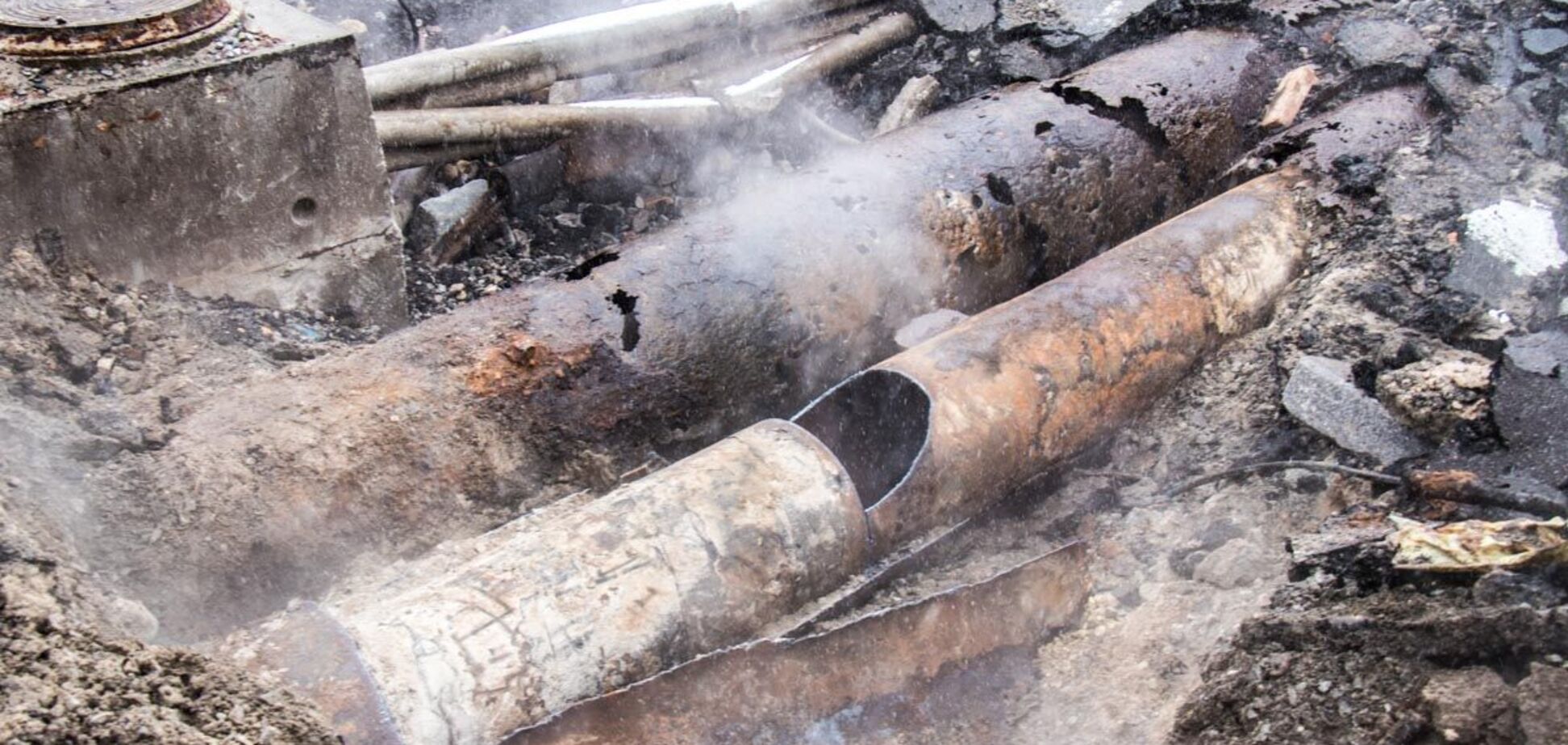 Прорыв произошел возле новостройки