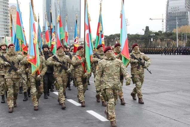 В столице Азербайджана Баку прошел парад победы по случаю победы в Нагорном Карабахе