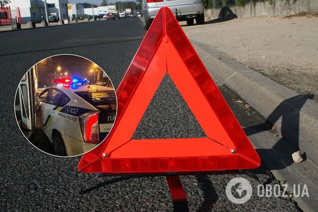 Машина поліції зіткнулася з трамваєм