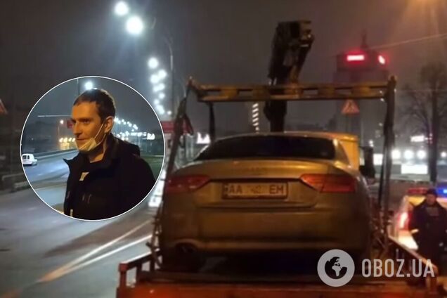 По Києву катався водій під наркотиками на розбитому авто