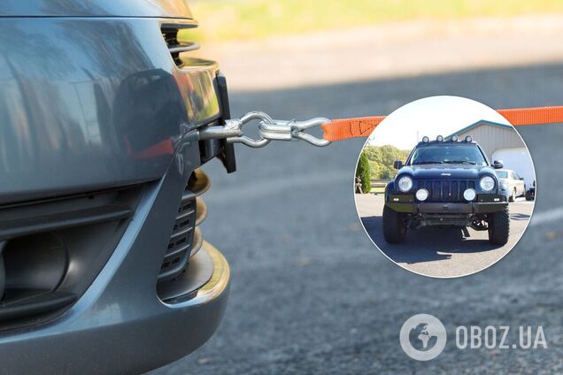 Неправильная буксировка внедорожника обернулась вырванной подвеской