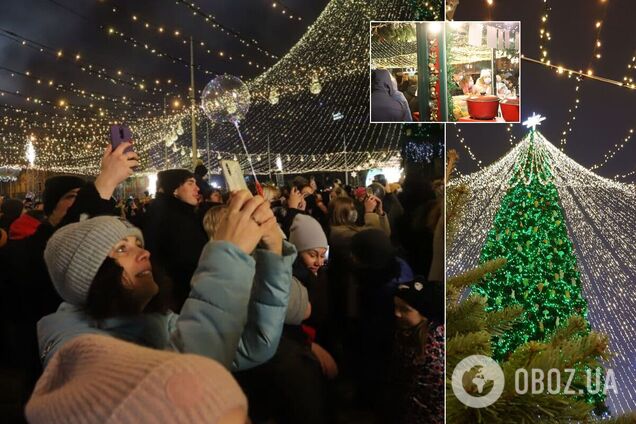В Киеве зажгли главную елку Украины. Фото и видео