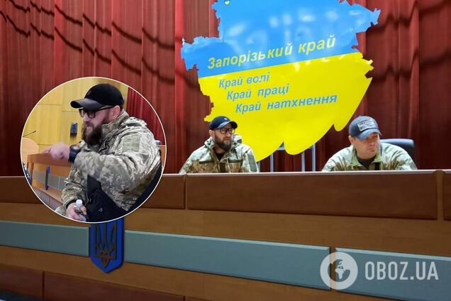 В Запорожье здание облсовета 'захватили' люди в камуфляже. Фото