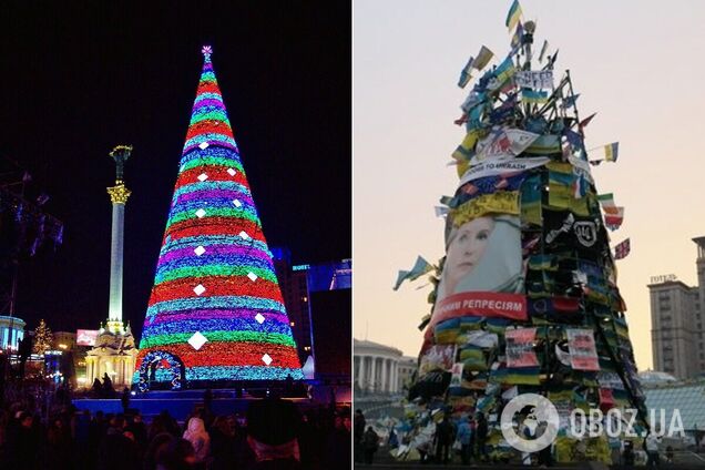 Ялинки в Києві за 10 років