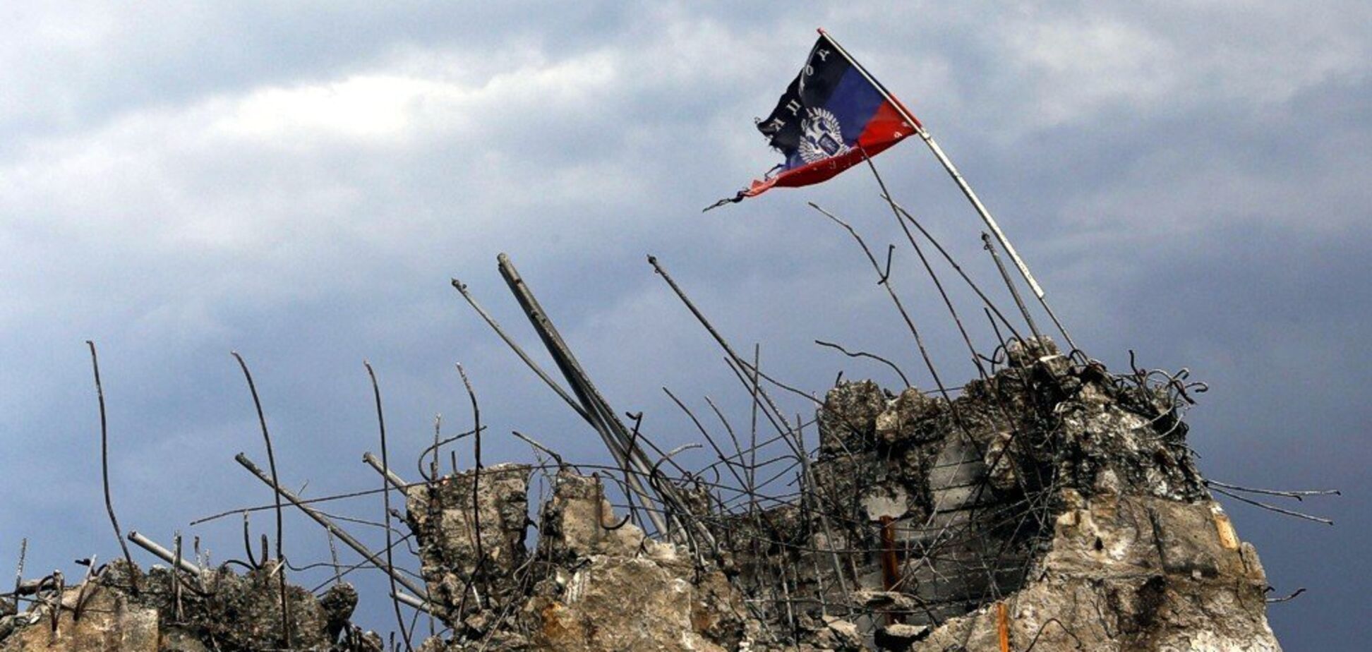 Разрушенный войной Донецк