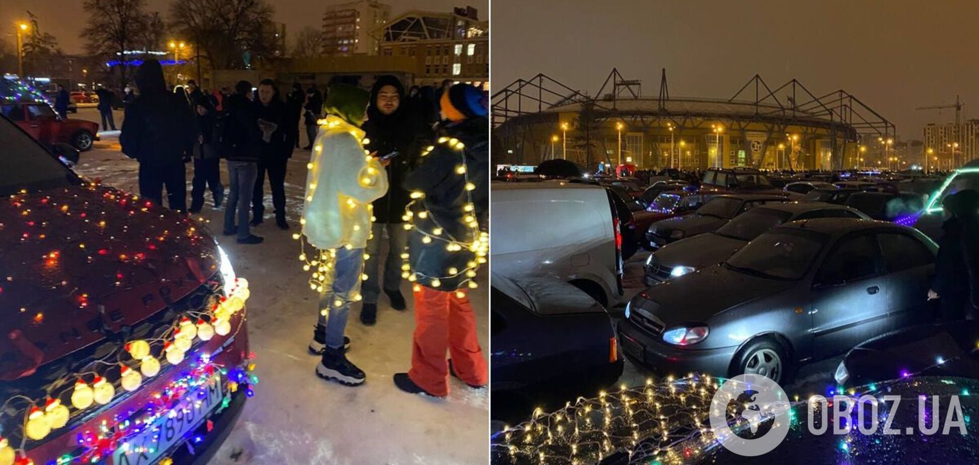 В Харькове построили автоелку