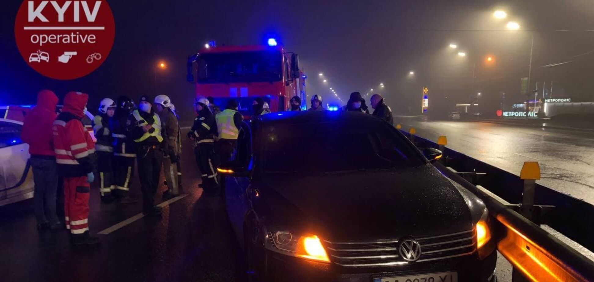 В Киеве пьяный на Volkswagen заснул за рулем и устроил ДТП