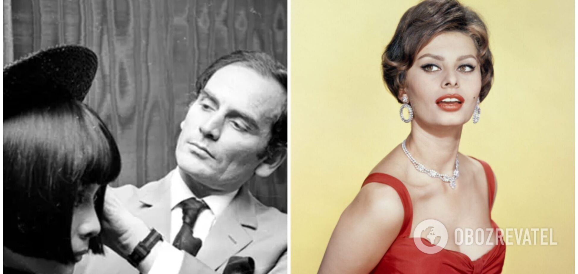 П'єр Карден і Софі Лорен у молодості