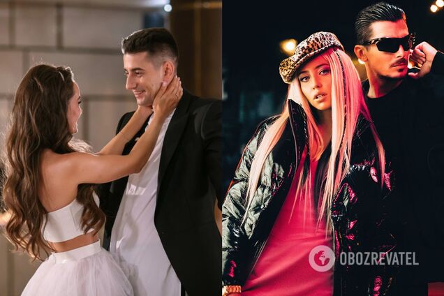 Ксения Мишина с Александром Эллертом и участники группы 'Время и Стекло' Надя Дорофеева и Позитив