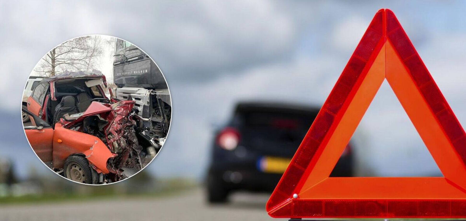 Daewoo Lanos искорежило в ДТП