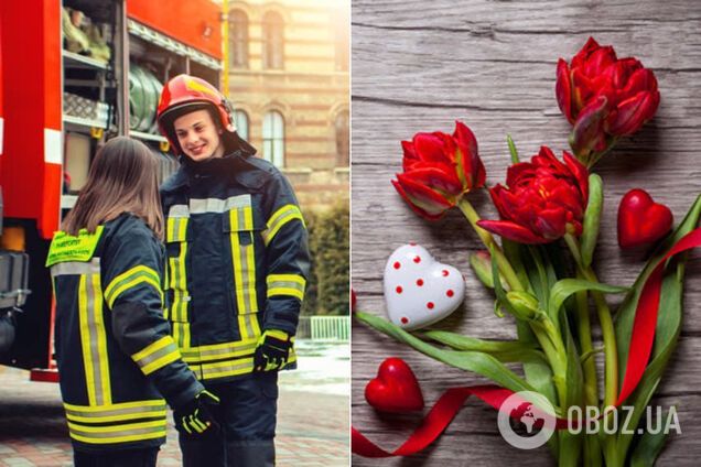 Спасатели Киева необычно поздравили с Днем святого Валентина. Иллюстрация