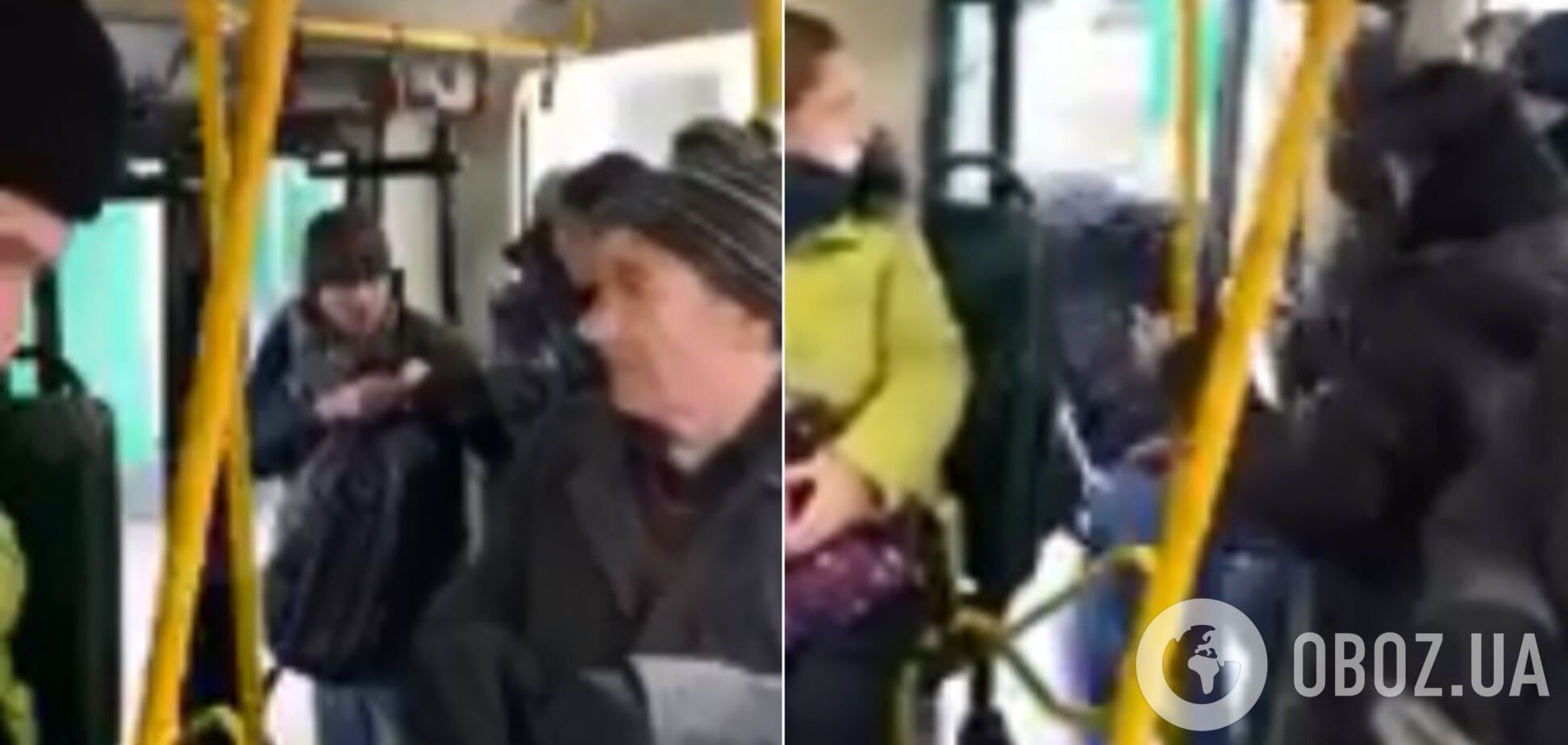 В маршрутке Киева люди устроили самосуд над вором