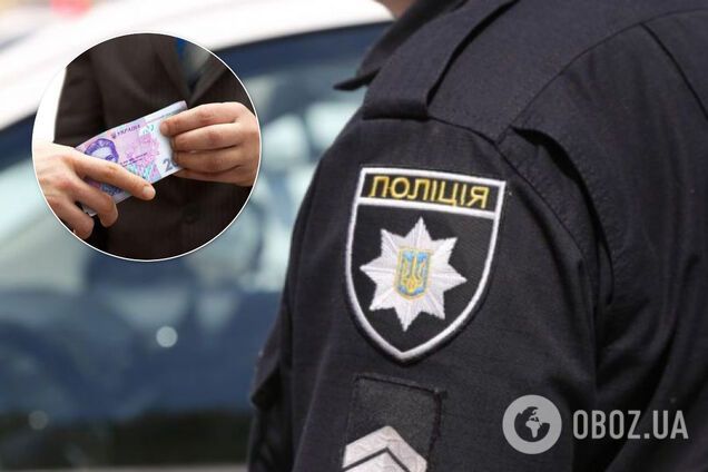 На Київщині поліцейський спіймався на хабарі. Ілюстрація