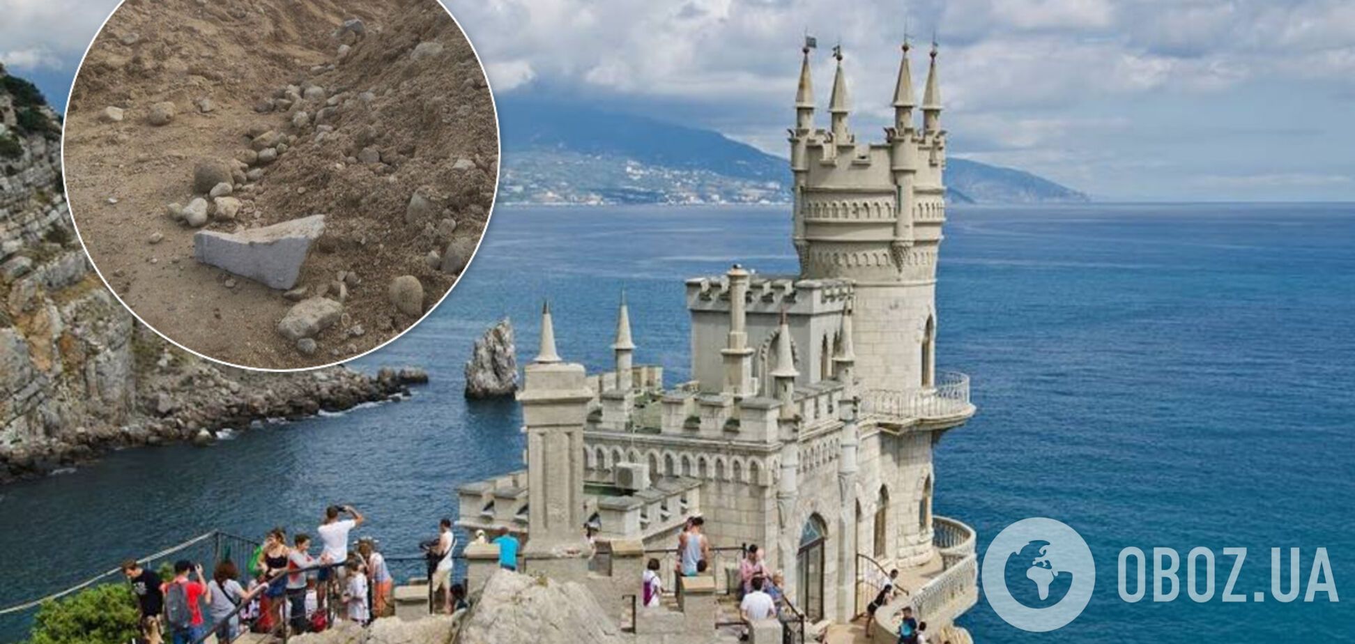 В Севастополе оккупанты привезли на пляж песок с камнями и обломками бетона