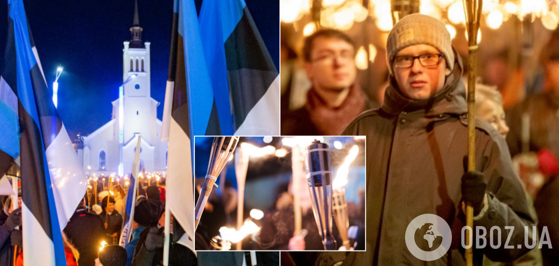 Эстония отметила день независимости факельным шествием