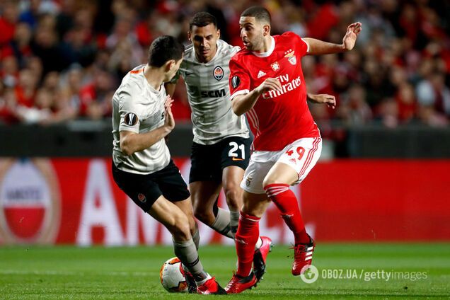 'Бенфика' - 'Шахтер': видео голов Лиги Европы