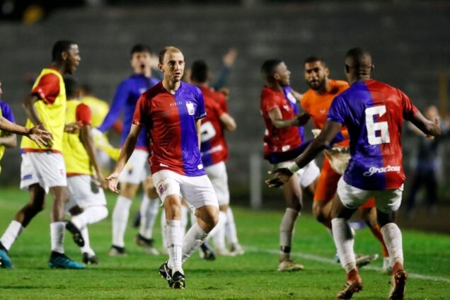 Радость игроков 'Параны' после победы над 'Баией'