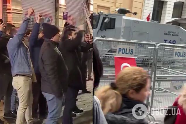 В ночь на 28 февраля у консульства России в Стамбуле (Турция) прошли протесты