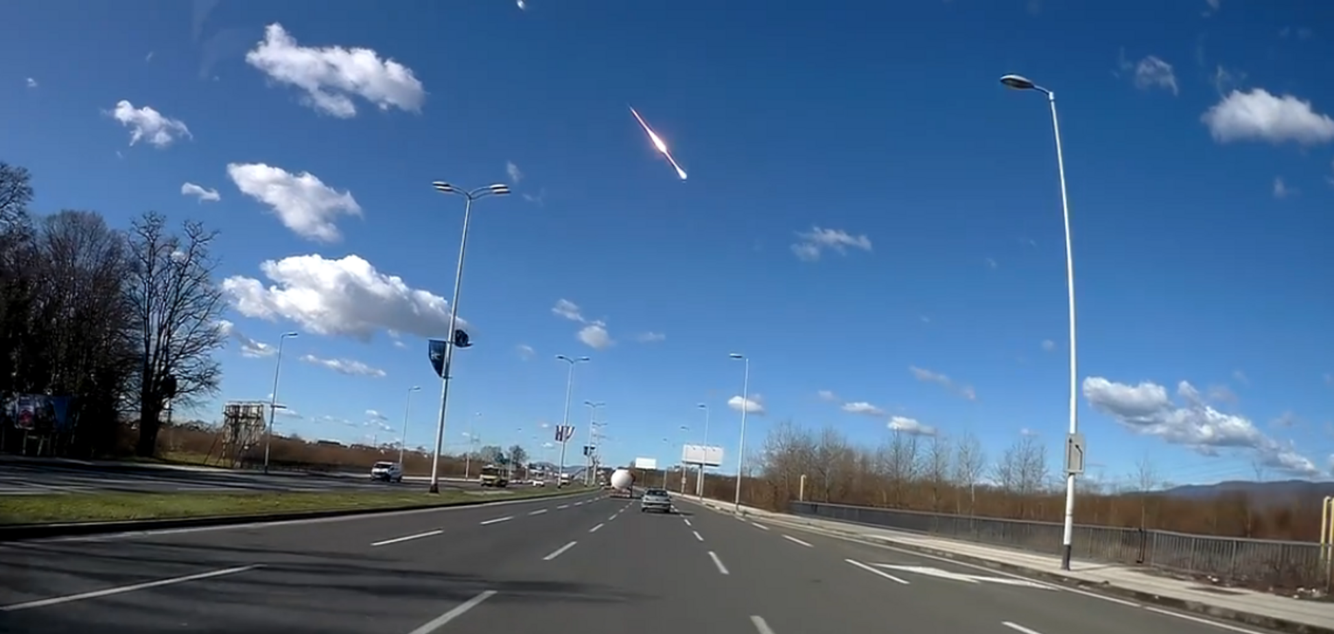 Падение метеорита над Хорватией