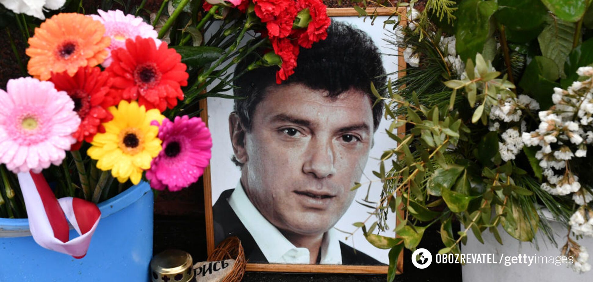 На 'Марш Немцова' в Москве принесли флаги Украины. Видеофакт