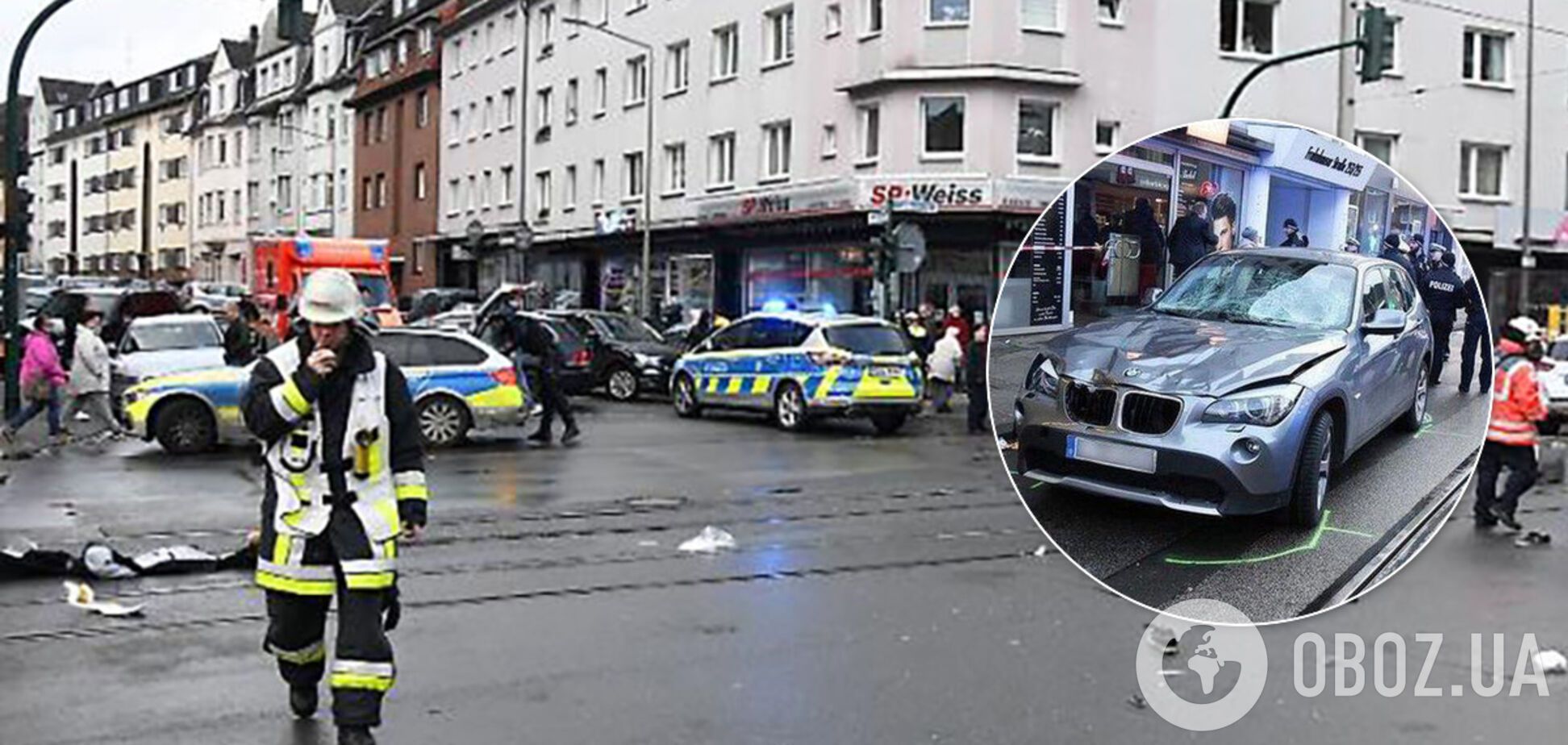 В Германии пенсионерка въехала в толпу на остановке: 12 раненых. Фото