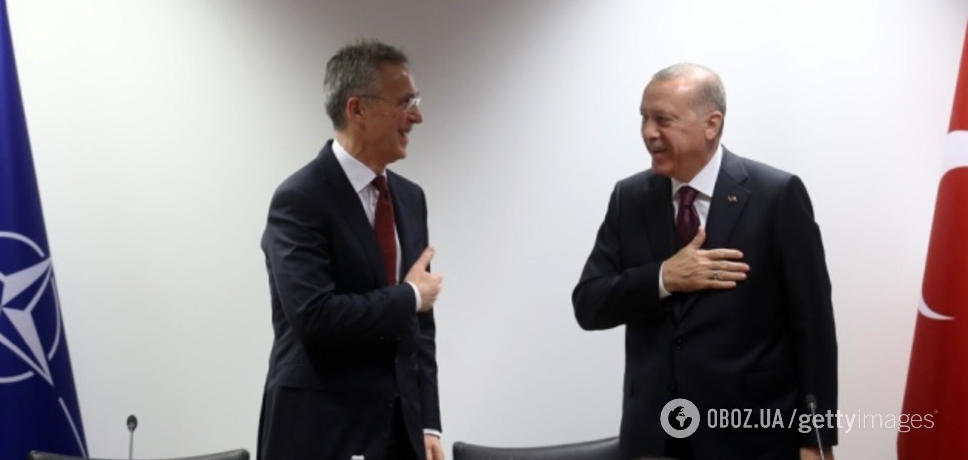 Эрдоган не пожал руку Столтенбергу при встрече: момент попал на видео