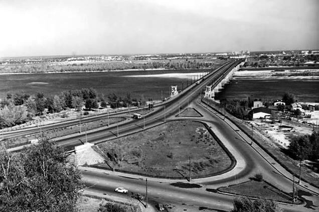 Міст Патона в Києві в 1950-х роках