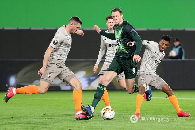 'Шахтер' обыграл 'Вольфсбург' в первом матче 1/8 финала Лиги Европы