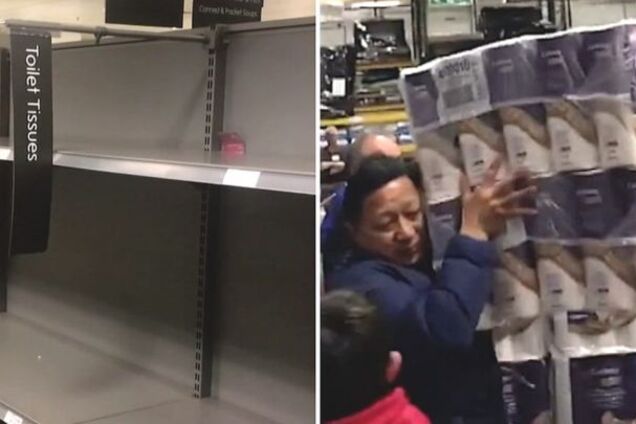 Коронавирус устроил ажиотаж в магазинах во всем мире. Видео